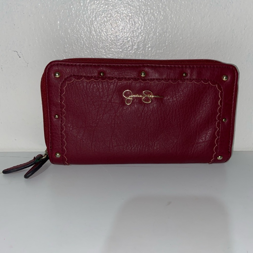 Jessica Simpson red zippered wristlet!